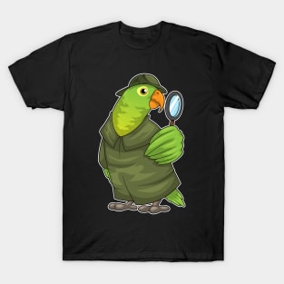 Parrot Detective Magnifying glass T-Shirt